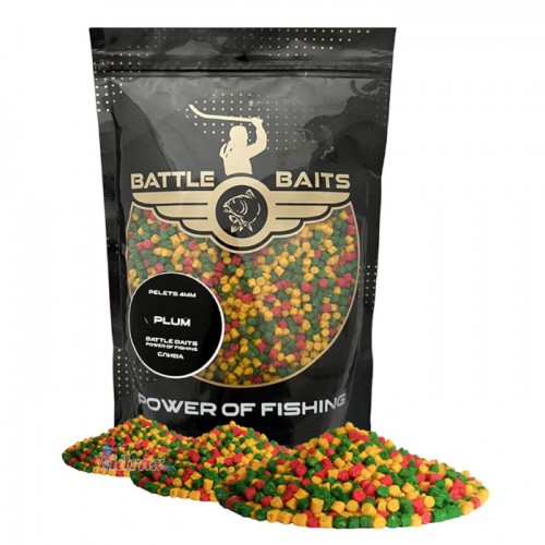 Пелети за фидер 4 мм Plum (слива) BB0022 - Battle Baits Пелети за фидер 4 мм Plum (слива) BB0022 - Battle Baits